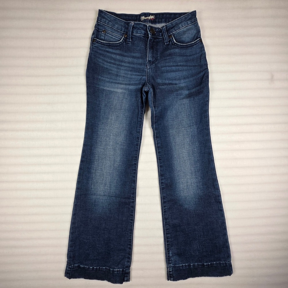 Wrangler Bootcut Jeans Womens 3x30 Blue 09MWWSA Western Boho Indie Sleaze